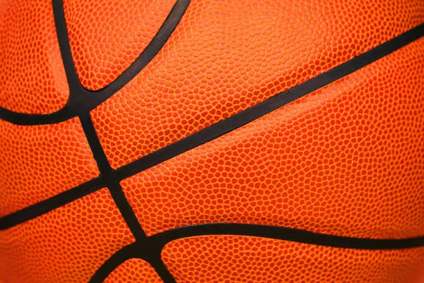 Close-up basketball texture